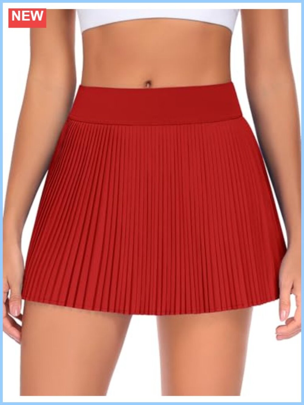 Pleated Tennis Skirt with Shorts Mini Golf Skort Pockets High Waist Athletic